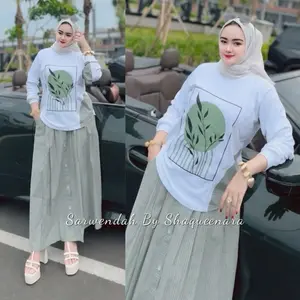 Uni Ara - Set Rok ( SARWENDAH ) Setrok Premium || Setrok Wanita Kekinian