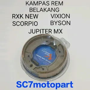 KAMPAS REM TROMOL BELAKANG BRAKE SHOE SKY PARTS RX KING SCORPIO BYSON JUPITER MX VIXION