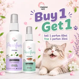 Bundling Hemat Pawfum Anjing Kucing 60ml Free 30ml Aroma Tahan Lama Pet Perfume Deodorizer Anti Bau Mix Varian