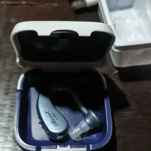 Taff Omicron Alat Bantu Dengar Hearing Aid Baterai Isi Ulang Biru BTE In-Ear Fleksibel Mode Volume Adjustable Baterai Tahan Lama JZ-1088F8