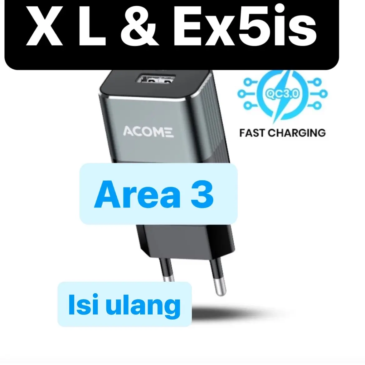 X L & EXS1S ISI ULANG- ADAPTER CHARGER FAST 18w ORIGINAL Adaptor