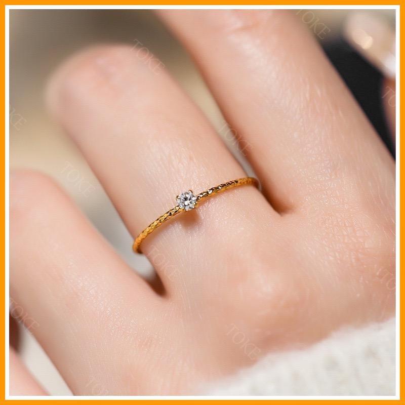 Nhẫn titan nữ không gỉ Nhẫn xinh đẹp Đơn giản trang sức titan thời trang Hàn Quốc