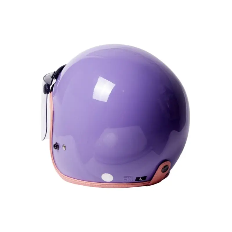 Helm RIMC Rosa Flannel Purple Pastel + Visor Kaca Bogo Motorcycle Helmet 3