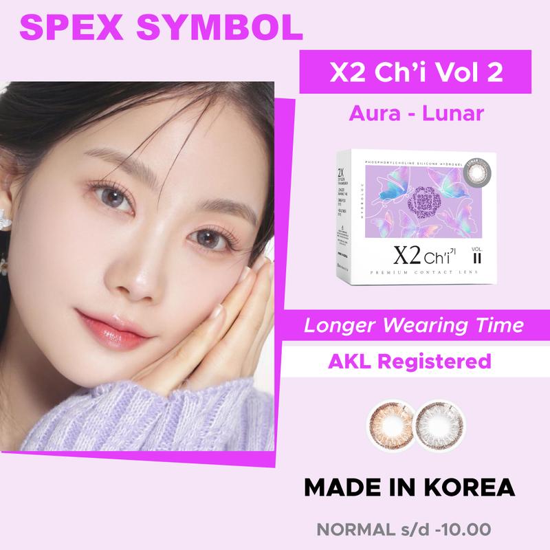 (COD) Spex Symbol Softlens X2 Ch'i Vol II Series (Aura, Lunar)  | Softlens Minus | Soflens Normal Box Eye 0