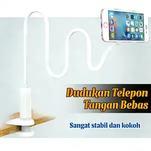 Holder Stand Handphone Lazy Pod Arm Tripod / Desk Meja Klip HP Lazypod Portable Besi Lentur Penyangga murah