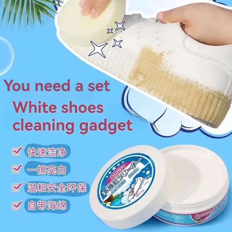 【SG Stock】white shoes cleaner, Deep Removing Yellowing, Stains, White shoe cleaning cream No Water