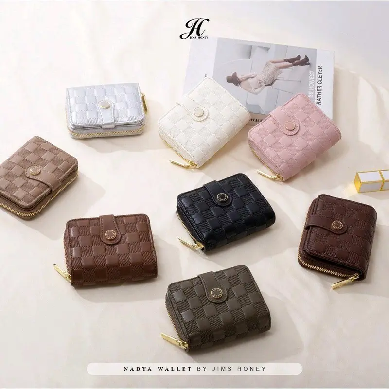 NADYA WALLET JIMS HONEY MINI WALLET DOMPET LIPAT KECIL DOMPET LIPAT WANITA DOMPET RUANG KARTU DAN KOIN 0