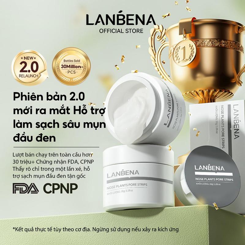 AFF Mặt Nạ Lột Mụn LANBENA 10 Phút Lột Nhanh Hỗ Trợ Làm Sạch Sâu Mụn Đầu Đen Mụn Đầu Trắng Sợi Bã Nhờn Mụn Li Ti Kiểm Soát Dầu Làm Sạch Lỗ Chân Lông Thích Hợp Cho Mọi Loại Da Phiên Bản Nâng Cấp 2.0 30g