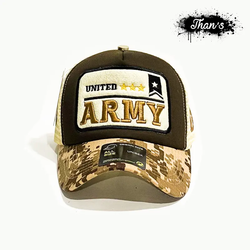 Topi Trucker Full Bordir United Army Topi Jaring Bordir Pria Wanita Terbaru-Trucker Hat Kekinian COD 3