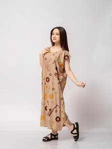 Daster Rayon Midi Dress Jumbo Wanita Ld 120 Violin Daster Ningrat