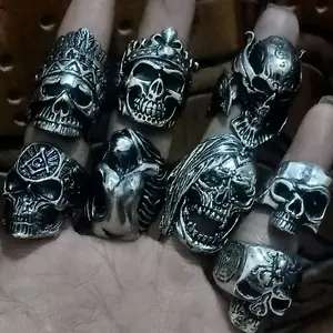Skull Ring Banyak Pilihan Motif Dengan Desain Unik Dan Detail Tinggi Untuk Tampilan Gaya Anda