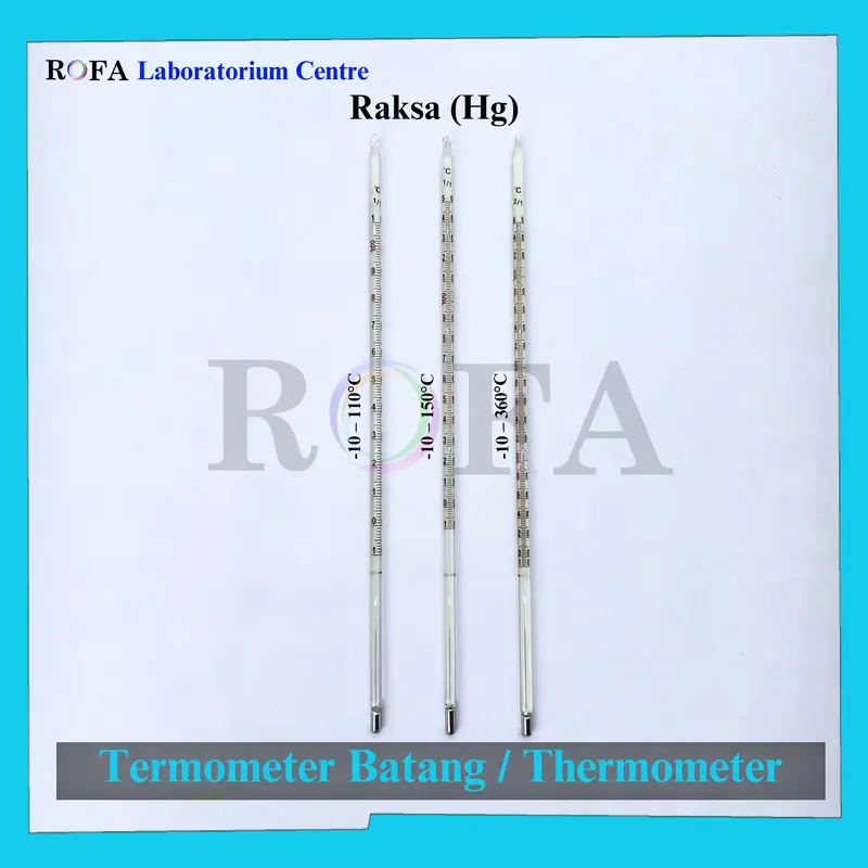 Termometer Kaca / Termometer Batang / Thermometer Laboratorium / Alat Ukur Suhu Temperatur 6