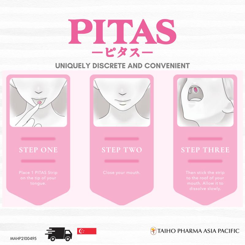 Product Introduction of PITAS | Film Throat Lozenges from Japan | "Invisible" 2-in-1 Relief for Sore Throat & Bad Breath | Only 0.3mm Thin | Uniquely Discreet & Convenient | with Broad Spectrum Antimicrobial Agent | Non-Drowsy | 12s x 2 14