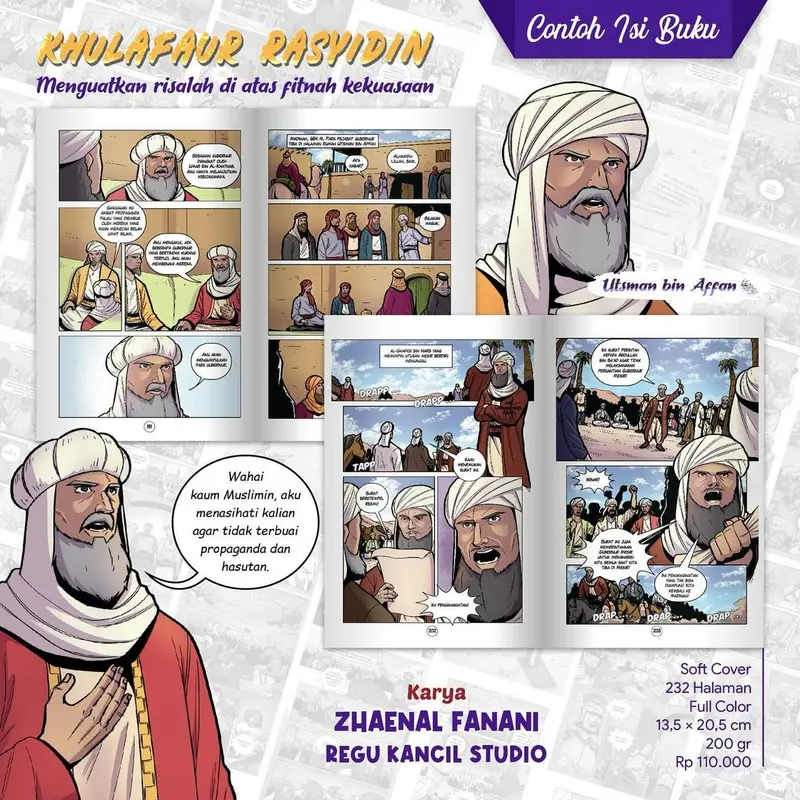 Komik Khulafaur Rasyidin / Komik Abu Bakar / Komik Umar bin Khattab / Komik Utsman bin Affan / Komik Ali bin Abi Thalib / Zhaenal Fanani & Regu Kancil Studio 4