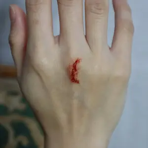 [PRODUK LOKAL] PROSTETIK SILIKON EFEK LUKA | SFX MAKEUP HALLOWEEN | PROSTEHTHIC REALISTIC | PROSTHETHIC SILIKON - PROSILKS8 (2.2 x 1.6 cm)