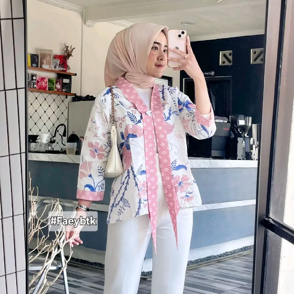 Baju Batik Wanita Modern Atasan Outer Cantik