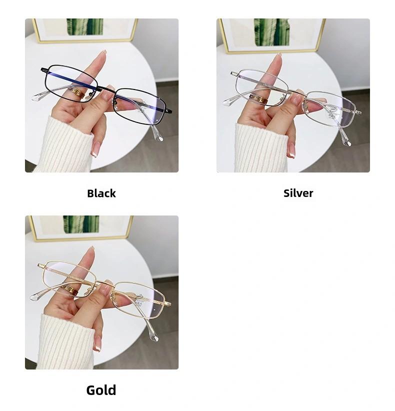 Product Introduction of Gọng Kính Mắt, Phong Cách Cổ Điển, Kim Loại, Viền Mỏng, Hình Chữ Nhật, Thiết Kế Sạch Sẽ Tròng Kính 5