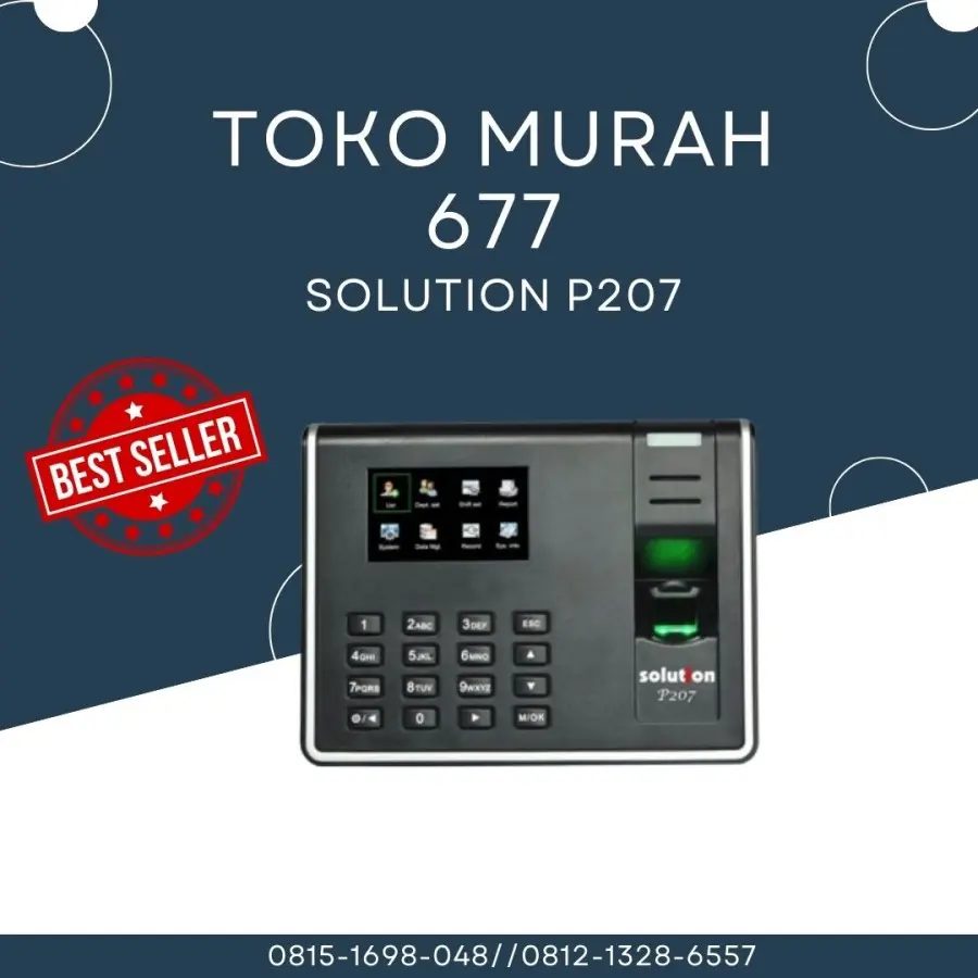 Mesin Absensi Solution P  207 - garansi resmi 2 tahun Pc Kabel Kabel Pc