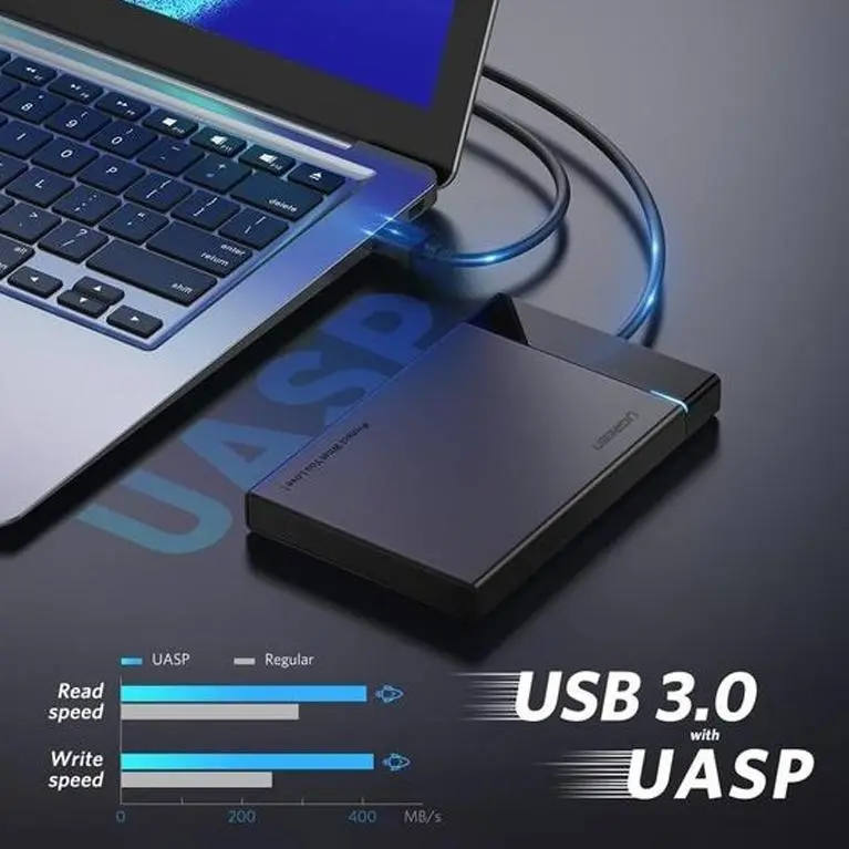 UGREEN 30847 Hard Disk Drive Casing Enclosure External 2,5" SATA USB 3.0 2.5 Inch Case Harddisk 3