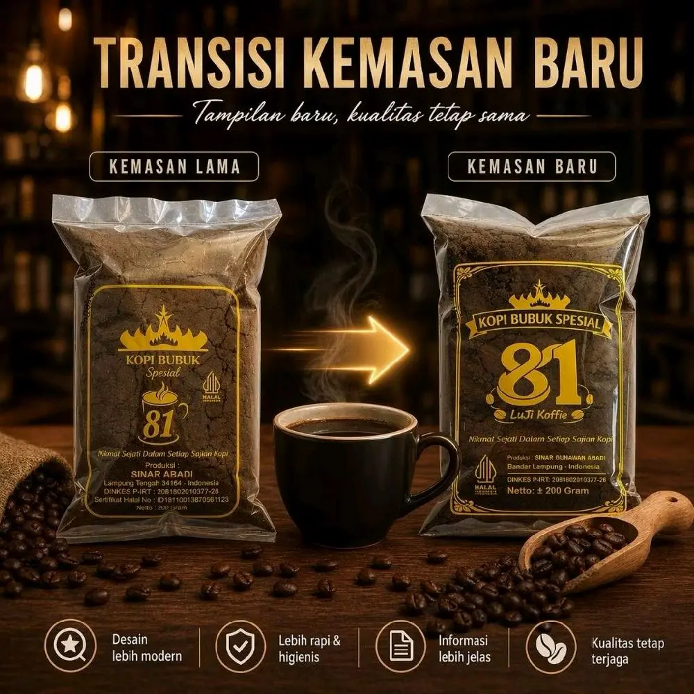 Spesial Kopi Lampung | Kopi Bubuk Cap 81 Produksi Lampung 1kg / Kopi Bubuk / Kopi Lampung