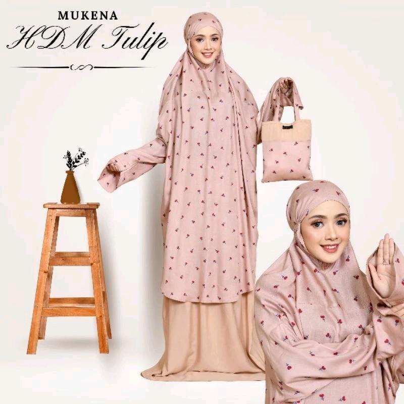 Mukena Bali Tunik Berlengan HDM Tulip Super Jumbo 1
