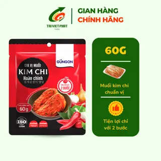 Gia vị muối kim chi hoàn chỉnh GUNGON 60g chuẩn vị Hàn Quốc làm được 700g kimchi