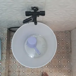 BAK MANDI AESTHETIC MODEL TERAZZO HITAM DAN PUTIH LOVENIA JUMBO DENGAN RODA DI BAWAH NYA UKURAN BERVARIASI XL 40LTR / XXL 50LTR / XXXL 60LTR