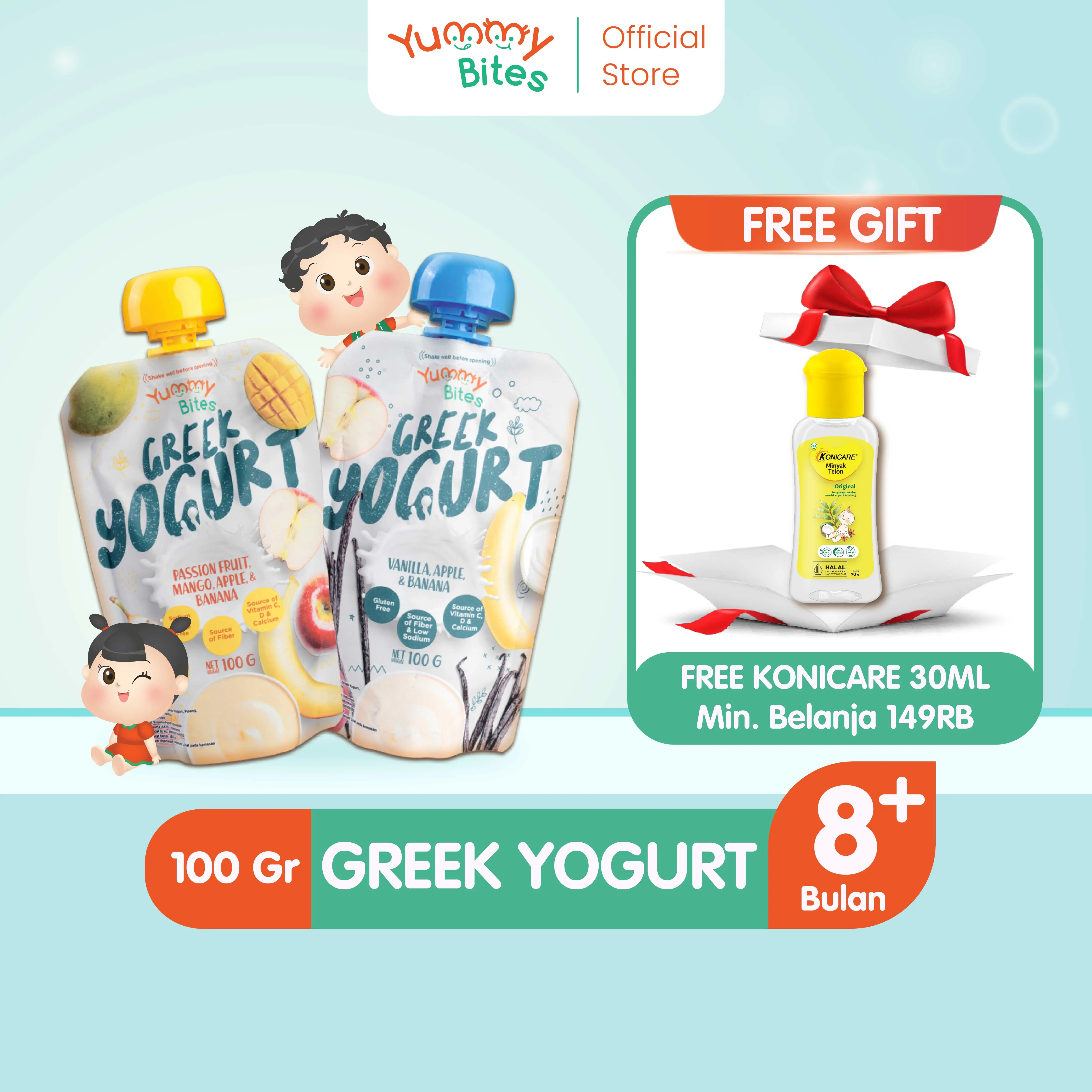 Yummy Bites Greek Yogurt 100 GR Snack Baby/ Cemilan bayi
