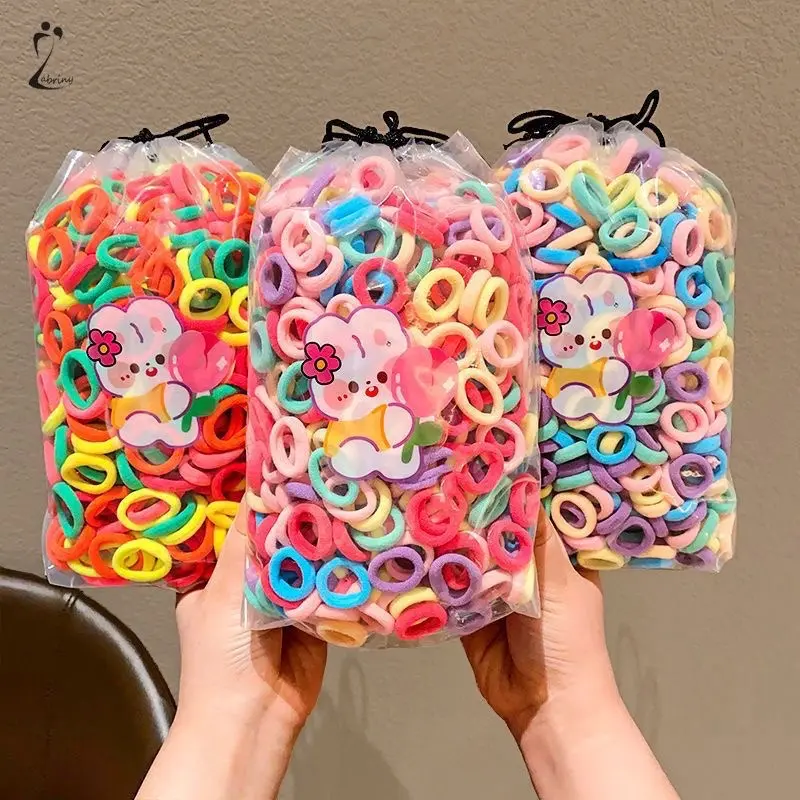 MFH - [ 100 PCS ] Ikat Karet Rambut Donat Elastis Mini Untuk Wanita Gaya