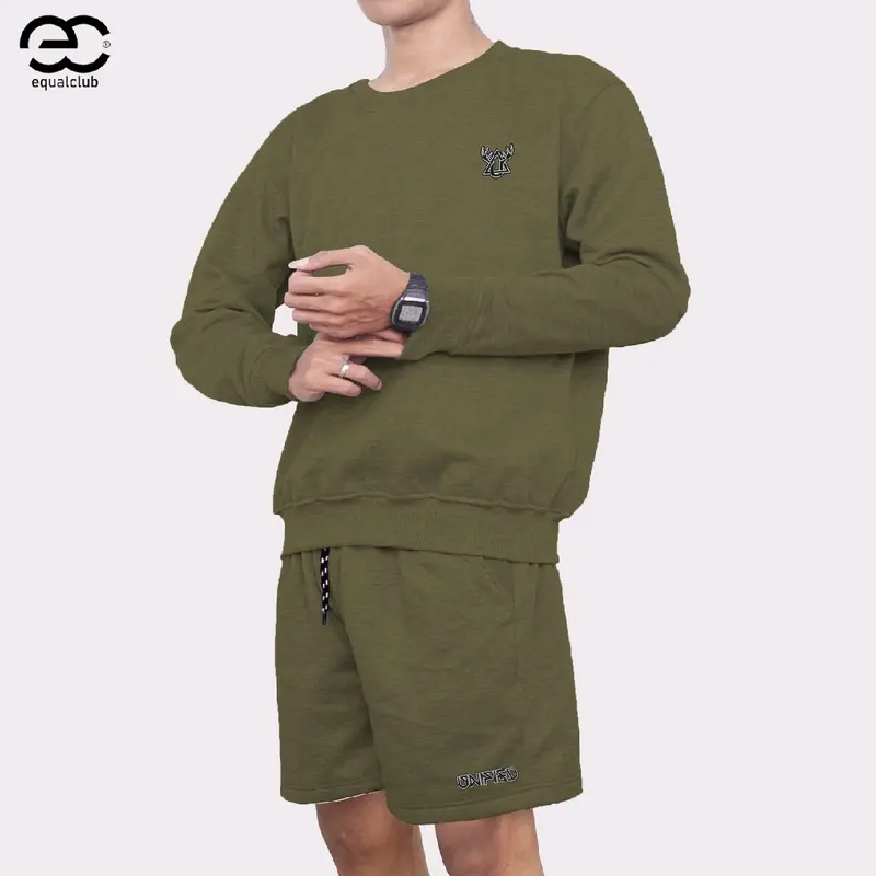 ONESET SETELAN SWEATER CREWNECK CELANA PENDEK BOARDSHORT | CASUAL | EQUAL CLUB 7