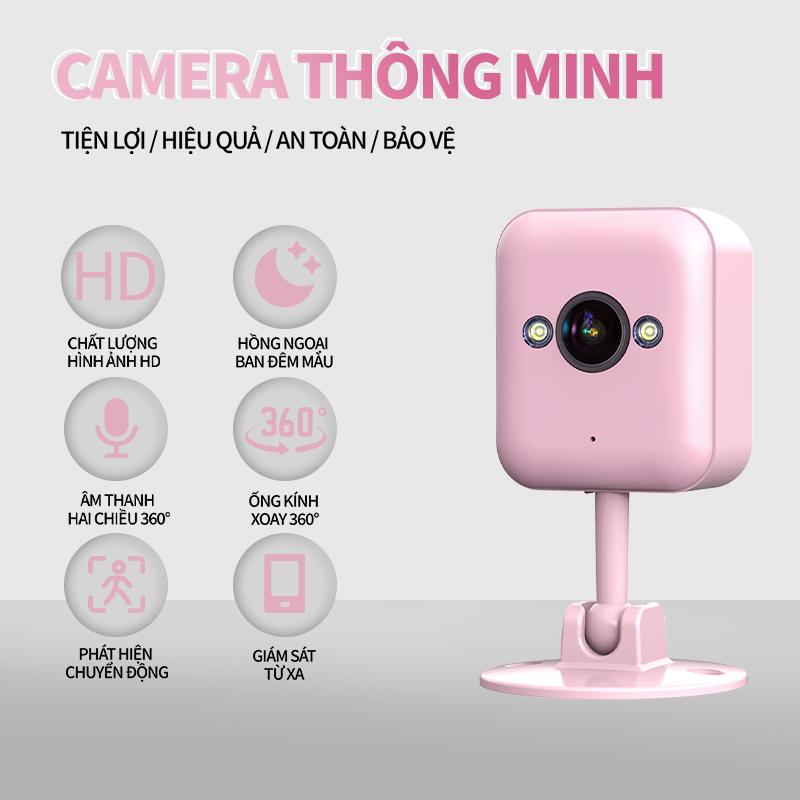  Camera mini Trong nhà và ngoài trời cho gia đình Lưu Trữ đám mây và thẻ SD Tầm nhìn ban đêm đầy màu sắc Ghi âm 24   7 3 bước cài đặt dễ dàng An toàn và chống thấm nước 