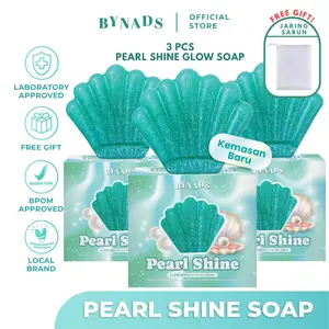 [3PCS] Bynads Pearl Shine Glow Brightening Soap With 8% Niacinamide Sabun Batang Pencerah Badan Dan Wajah Face Soap By Bynads