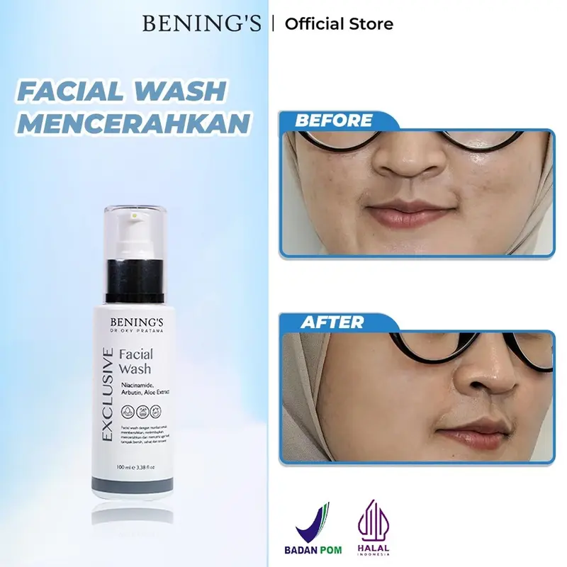 Bening Skincare Dr Oky Pratama Benings Exclusive Facial Wash Sabun Pecuci Muka Wanita By Beningsofficialpusat Wajah Bening'S Pencuci Mencerahkan Membersihkan Pencerah Acid Cair Cleanser Extract 2