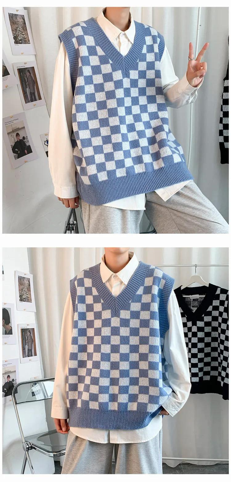 Product Introduction of Hanlu - Áo Cardigan Dệt Kim Kẻ Sọc Cho Nam, Phong Cách Hàn Quốc, Thời Trang Đường Phố, Trung Tâm Mua Sắm 7