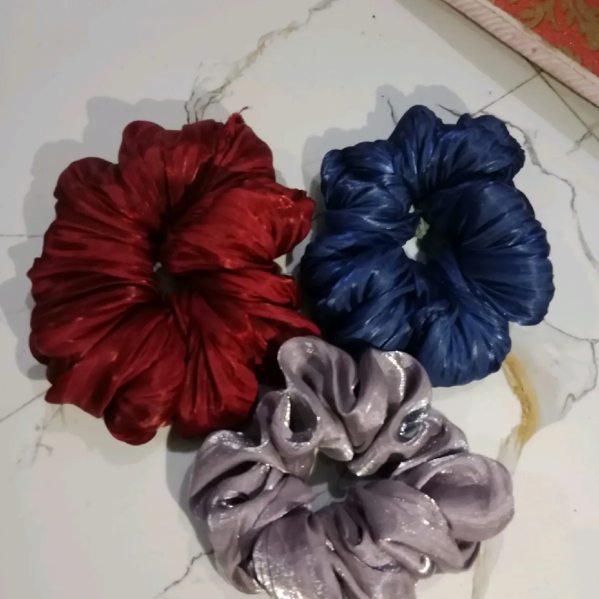 ikat rambut shimer//viral//import ikat rambut wanita cepolan hijab jepit keong