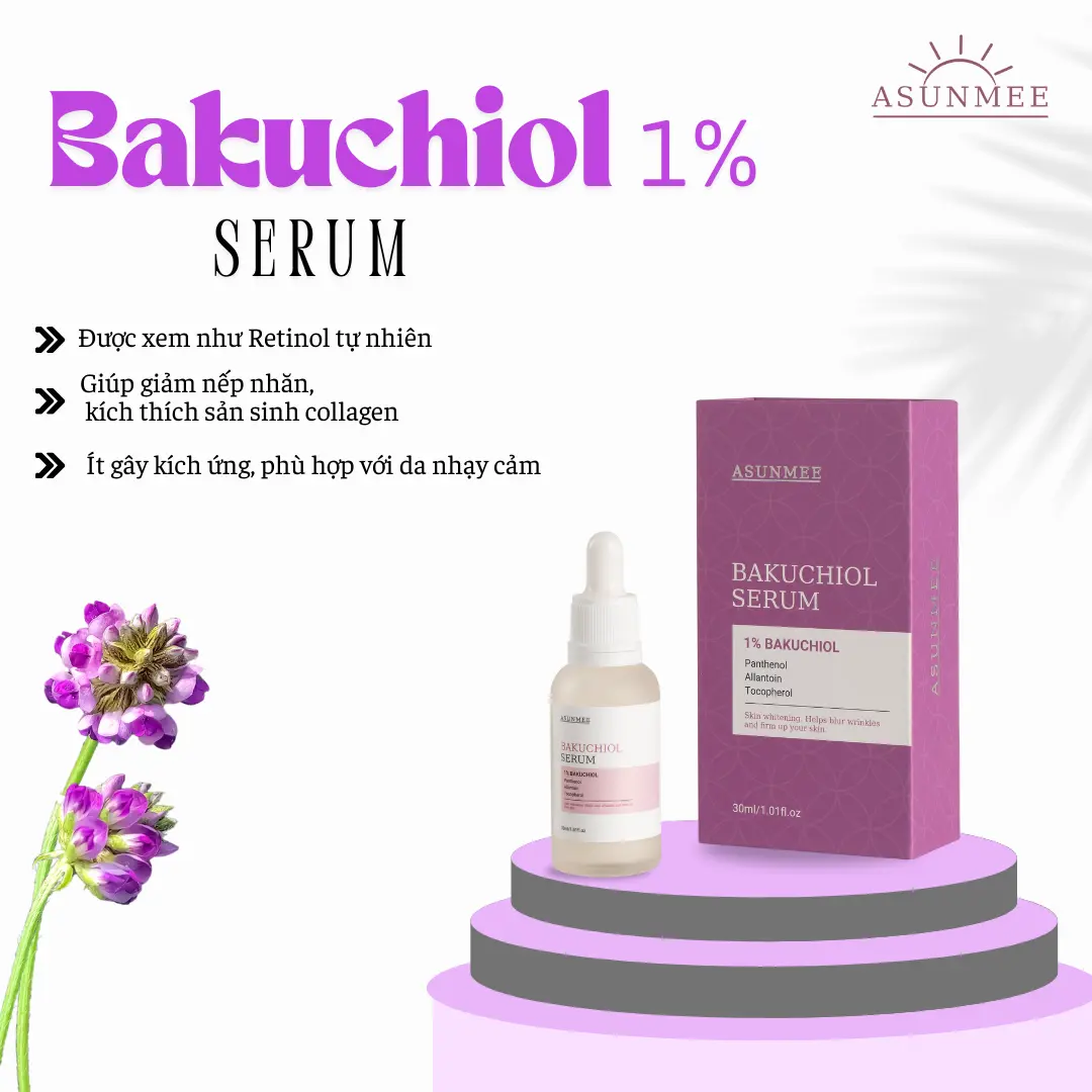 Tinh Chất BAKUCHIOL 1% , căng bóng trẻ hoá da - tái tạo sản sinh collagen - 30ml