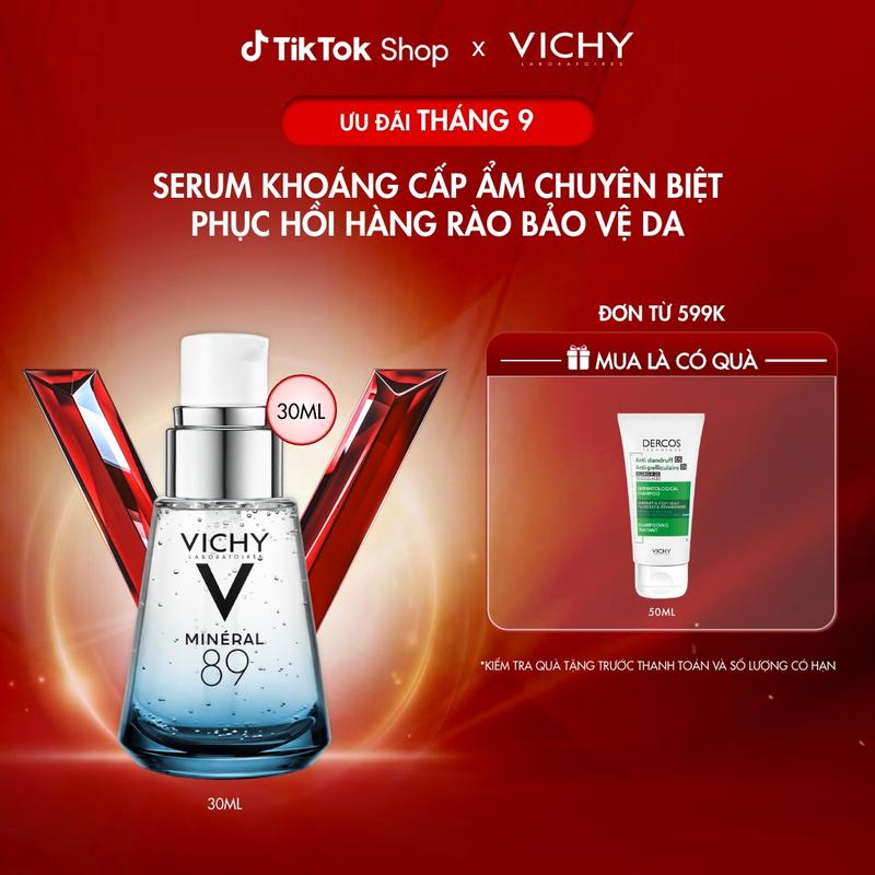 Dưỡng chất giàu khoáng chất giúp da sáng mịn và căng mượt Vichy Mineral 89…