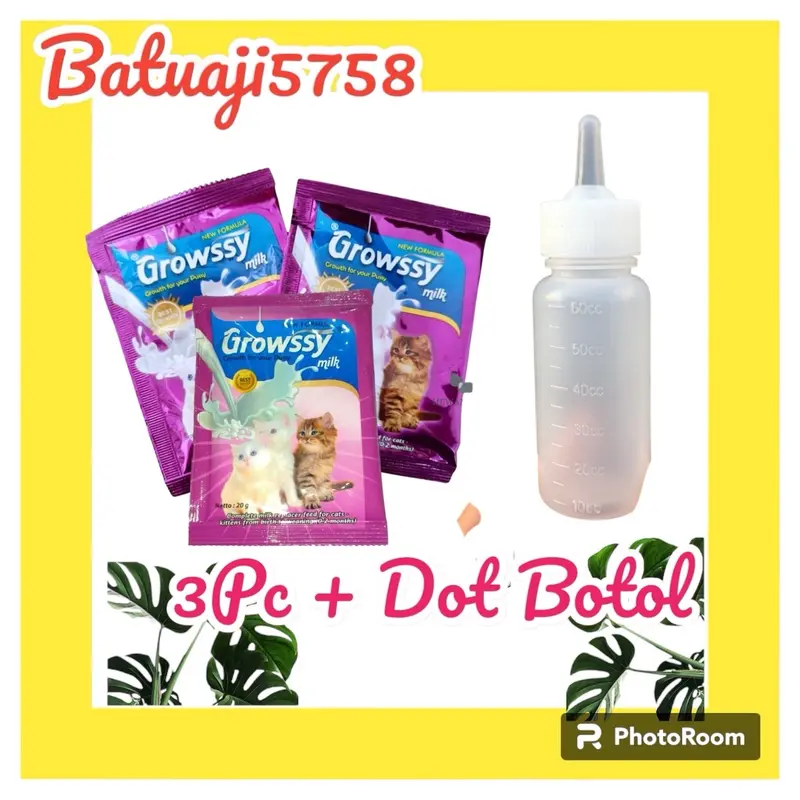 ￼Paket Hemat 3Pc Susu Kucing Growssy dan Dot Kucing 0