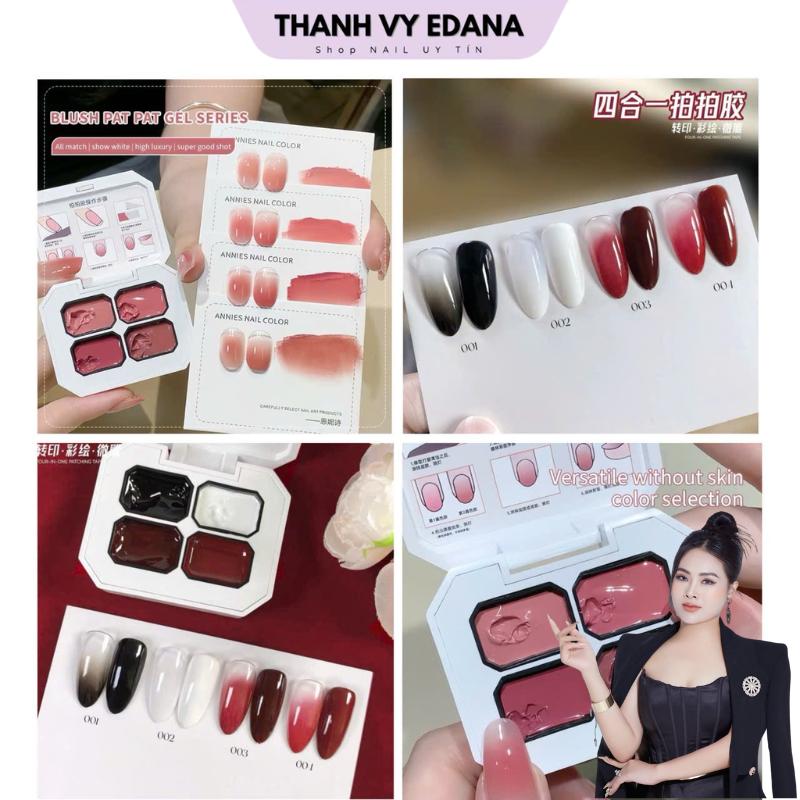 Gel dặm ombre nail gel vẽ đặc sét 4 màu DAGII THANH VY EDANA