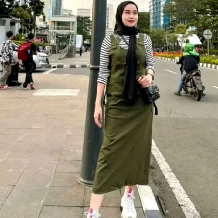 Jumpsuit Panjang Katun Wanita Dewasa baju Kodok Overall Cewek Remaja 4
