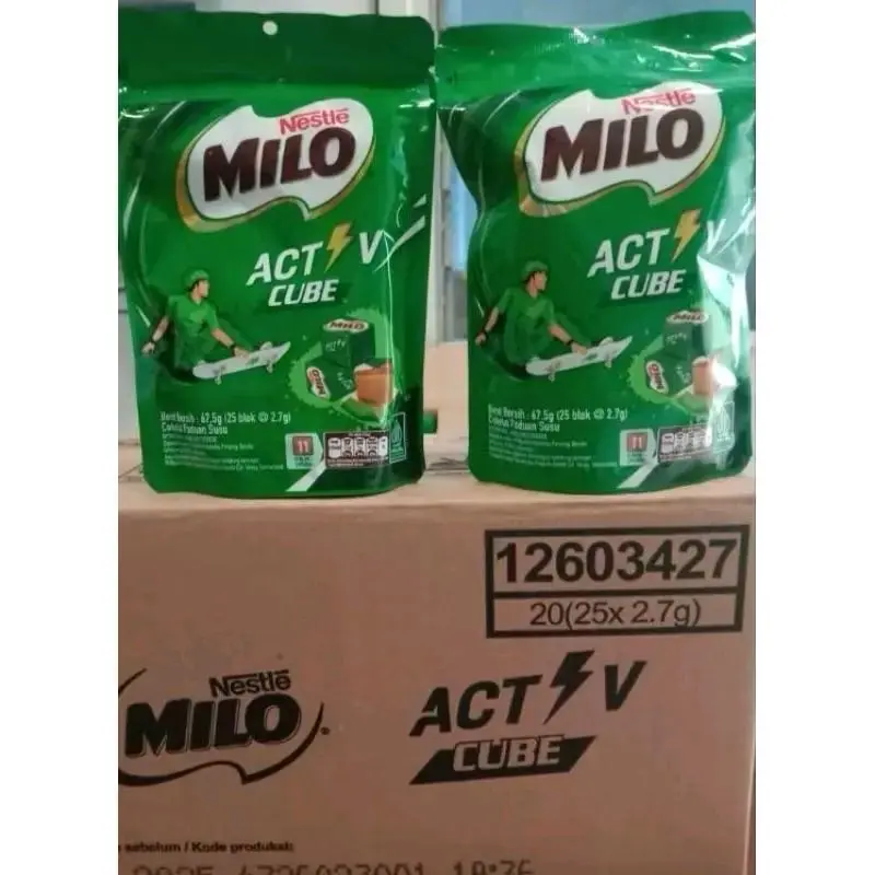 Nestle Milo Activ Cube Pouch 67,5 Gram [2 pak  50pcs]
