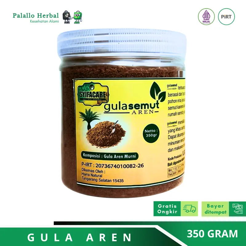 Gula Semut Aren Syifacare | Gula Aren Organic 350 gr Asli Original Pemanis Sehat Alami Bahan Food Sugar 0