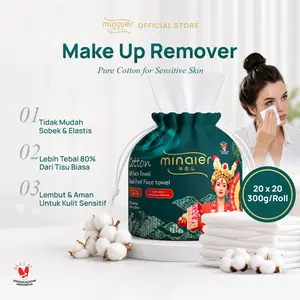 MINAIER - Disposable Facial Towel Premium - Handuk Wajah Pengering Lembap (Damp Drying) - Lebih Lembut dari Tisu dan Handuk - Face Towel - Lebih Tebal 80GSM - Membersihkan Muka - MN01