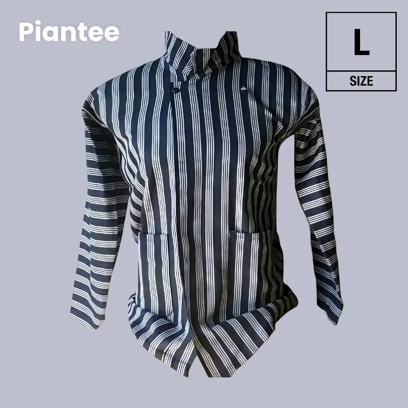 Surjan Abu Baju Adat Jawa Pria - Solo Jogja Motif Garis Garis Katun Rajut Remaja Dewasa 4