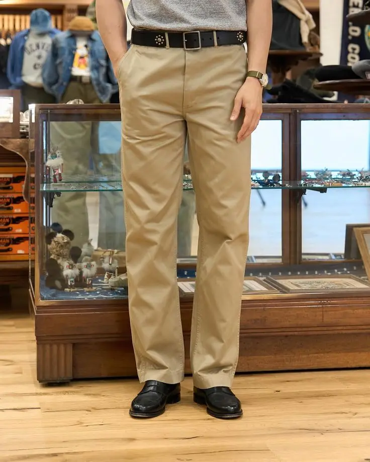ORLEN DENIM Celana Chinos Panjang Pria Reguler Loose Pants Baggy Chino Standar Model Basic Gombrong Non Strecht Cowok