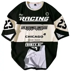 Kaos distro jumbo bigsize 6XL 5XL 4XL 3XL 2XL XL L M S kaos Combinasi Racing chicagho 23 kaos korean style bahan cotton combed 24S adem nyaman di pakai kaos oblong pria wanita dewasa T-shirt unisex oversize Atasan Custom