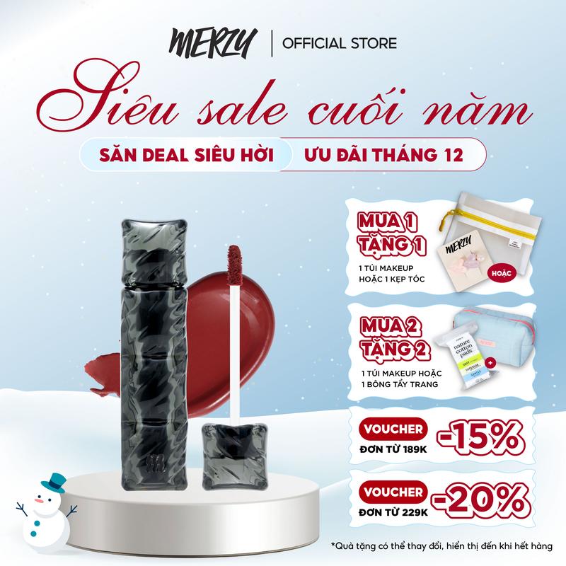   LIVE  SON PHAO  Son Kem Lì Trang Điểm Merzy Puffer Velvet Tint 