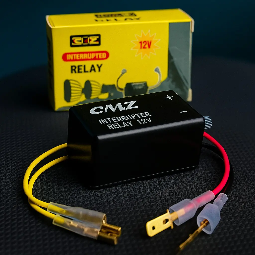 CMZ Modul PUTUS-PUTUS DELAY 12 Volt Relay Horn Interrupter Universal untuk Motor Bebek Matic & Sport 12V DC - Alat