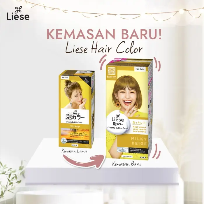 Liese Bubble Hair Color Foam Milky Beige - Cat Rambut Permanent 1