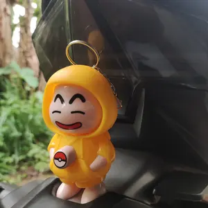 Boneka Face Changing Lucu TOY Mainan Rotasi Lucu Mengubah Emoji Gantungan Nailong Dino berubah wajah